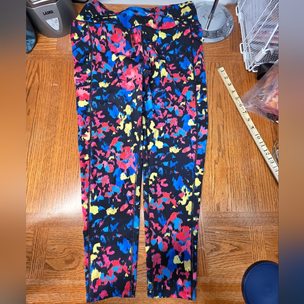 Calvin Klein Performance Bright Multicolor Leggings Womens Size XL